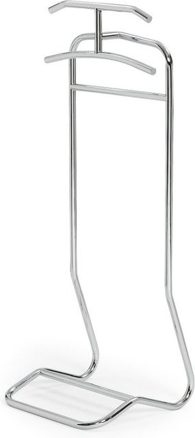 ClassiCon Mandu Stummer Diener Valet Stand aus Stahlrohr in Silber im Art déco Design - Bild 1