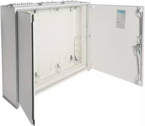Hager FP43TW Verteilerschrank aus Stahl, Weiß, Wandmontage, B/H/T: 80,0 x 65,0 x 20,5 cm - Bild 1