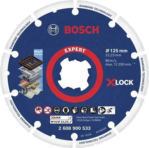 Bosch X-LOCK Diamanttrennscheibe Expert Diamond Metal Wheel Durchmesser: 125 mm, Bohrungs-Ø: 22,23 mm - Bild 1