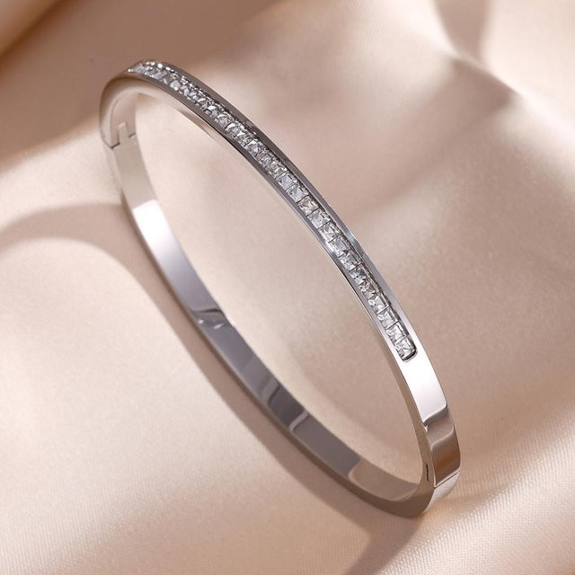 Rui Di Armband Set, Edelstahl, Zirkonia, Silber, Damen - Bild 1