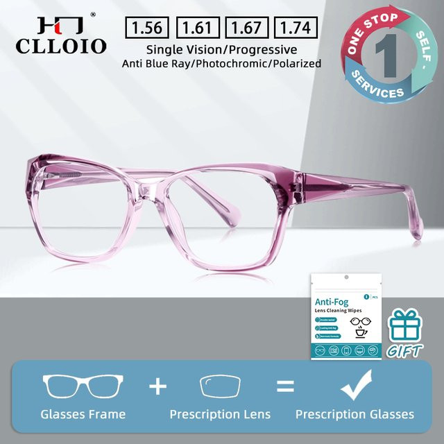 CLLOIO Lesebrille, Vollrand, Kunststoff, pink, Damen, Blaulichtfilter - Bild 1