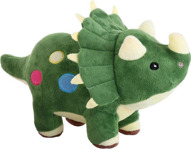 PRELEXT Dinosaurier Plüschtiere, Triceratops Stegosaurus, grün, ab 14 Jahren - Bild 1