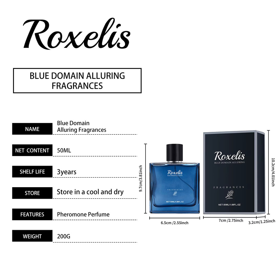 Roxelis Blue Domain Eau de Cologne, 50 ml, Herren - Bild 5