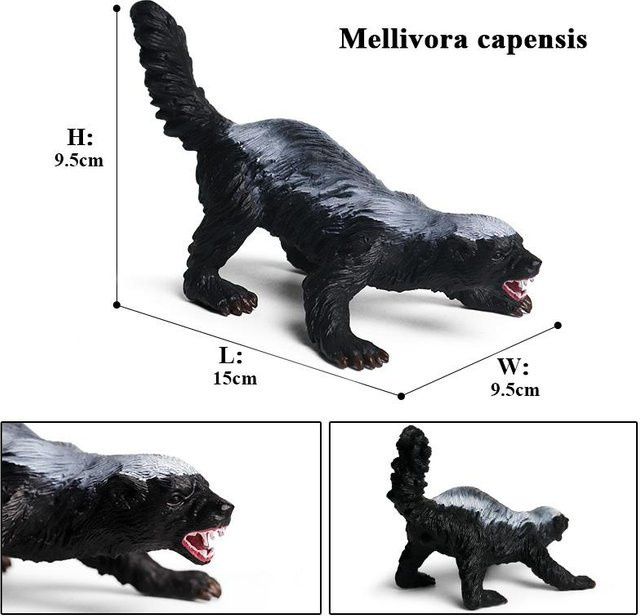 Oenux Honigdachs Mellivora Capensis Modell Actionfiguren Tier-Modellspielzeug ab 3-6 Jahre - Bild 1