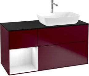 V&B Waschtischunterschrank Finion mit Wandbeleuchtung, Farbe: Weiß, Breite: 120 cm, Tiefe: 50,1 cm, Höhe: 50,1 cm - Bild 1