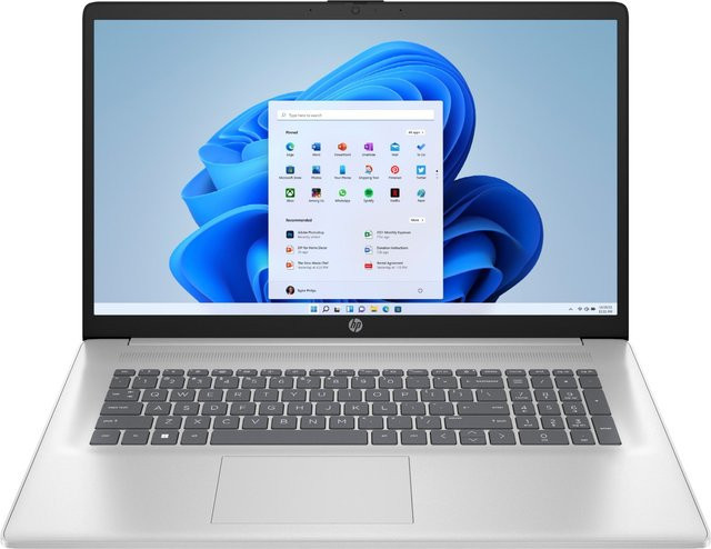 HP 17-cp2558ng Notebook in Silber mit 17,3 Zoll Full HD Display, AMD Ryzen 5, 16 GB RAM, 512 GB SSD und Windows 11 - Bild 1