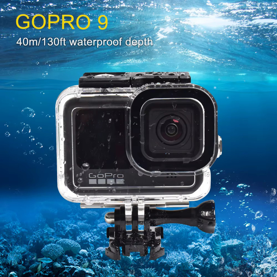 Wasserdichtes GoPro Gehäuse für GoPro 9, 8 und 7 in Transparent für Unterwasseraufnahmen bis 40m - Bild 2