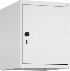 C+P Aufsatzschrank 9016/9016 aus Stahl mit Sicherheits-Drehriegel und 1 Abteil in Weiß, B/T/H: 50 x 40 x 50 cm - Bild 1