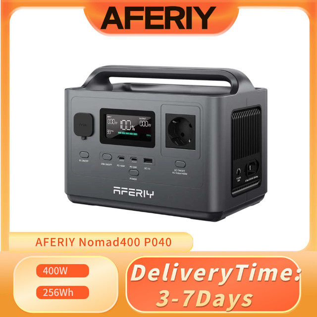AFERIY P040 Mobiler Stromspeicher 400W 256WH in Schwarz - Bild 1