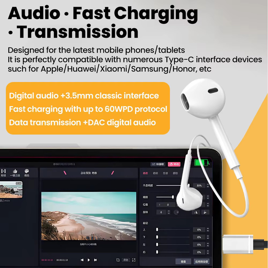 Elough USB C Hub PD 3.0 Dockingstation mit 3,5 mm Audio-Anschluss und USB-C Splitter-Adapter in Silber - Bild 5