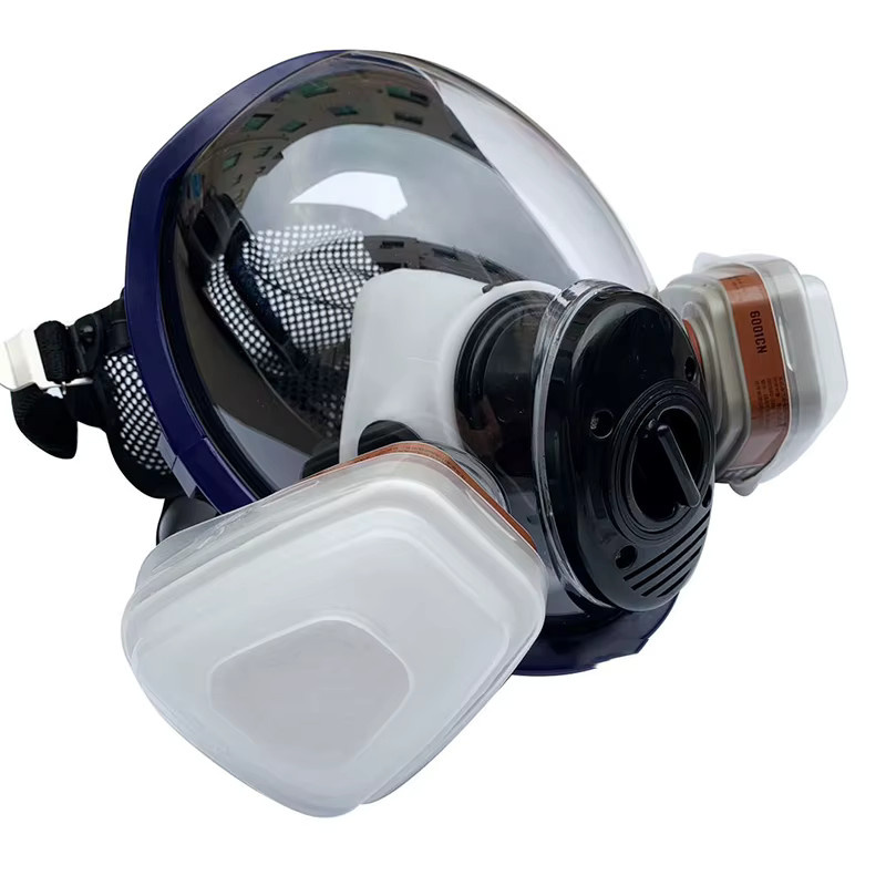 YAKSHA 27in1 Vollgesichts-Gasmaske mit Atemschutzfilter in Blau zum Schutz vor chemischen, biologischen und radioaktiven Kontaminationen sowie Staub - Bild 3