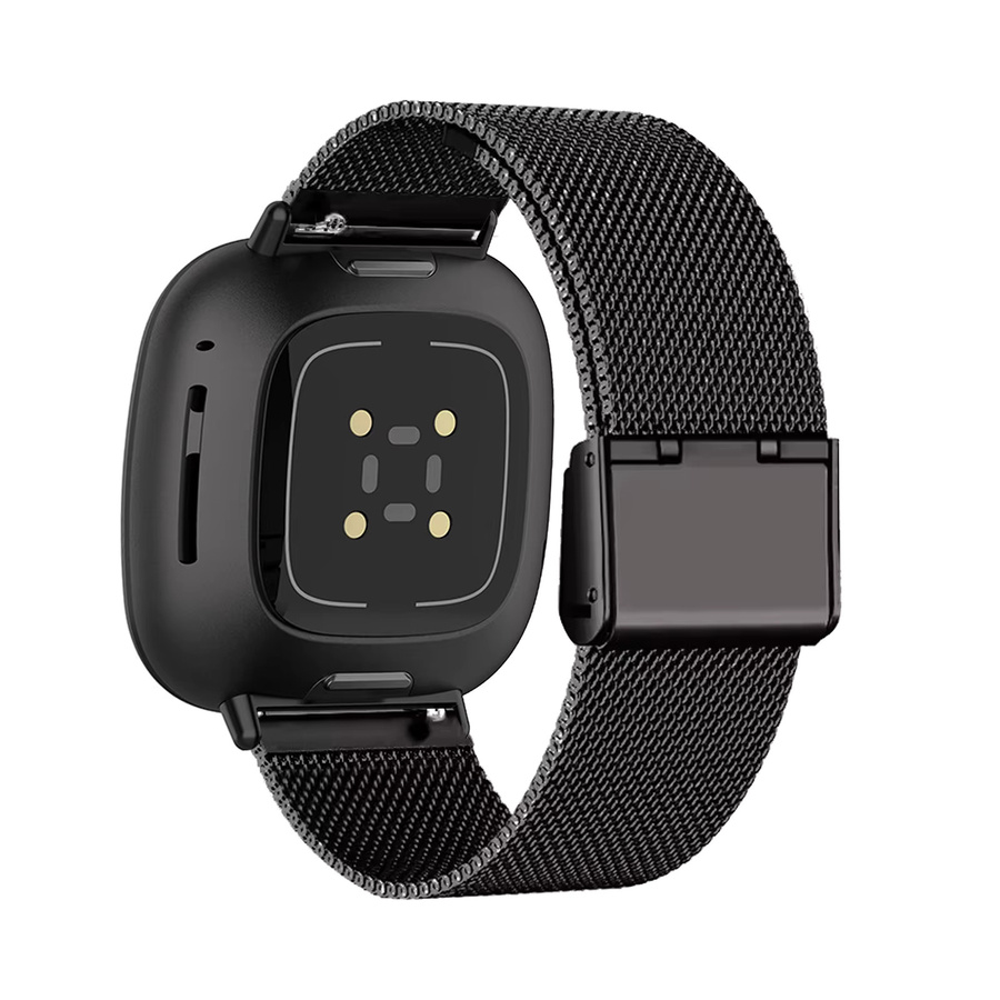 DAINU Uhrenarmband Edelstahl, Schwarz, Unisex, für Fitbit Versa 4/3/Sense/Sense 2 - Bild 5