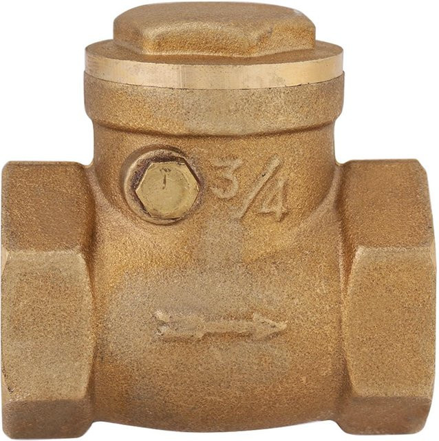 DN20 Rückschlagventil aus Messing mit 3/4 Zoll Innengewinde in Gold zur Vermeidung von Wasser Rückfluss - Bild 1