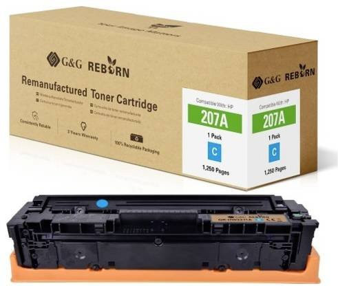 G&G Tonerpatrone Cyan kompatibel mit HP 207A, remanufactured, Reichweite 1250 Seiten - Bild 1