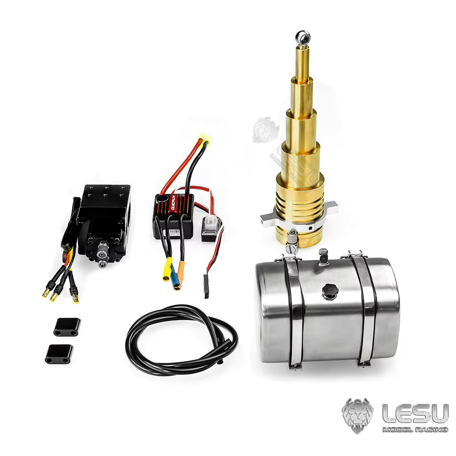 Jerrydian Hydrauliksystem für 1/14 Lesu Truck Zylinderheber, Metall, Zubehör - Bild 3