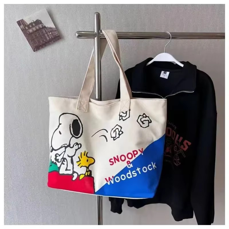 Bandai Snoopy Girl Schultertasche, Segeltuchtasche - Bild 3
