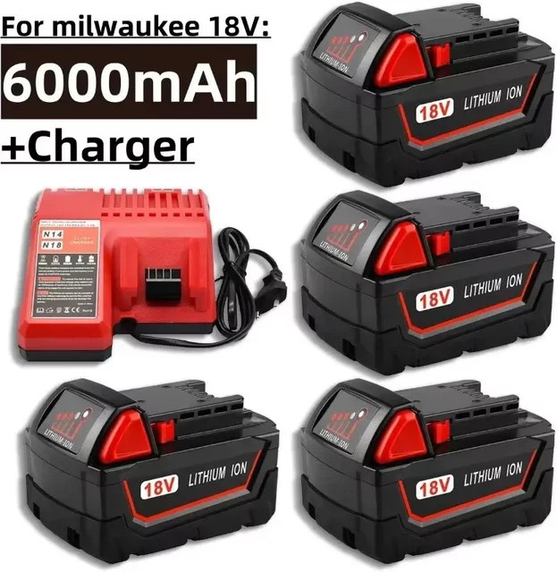 Milwaukee M18B5 Li-Ion Akku 18 V 6000 mAh für M18 Elektrowerkzeuge 48-11-1860 - Bild 1