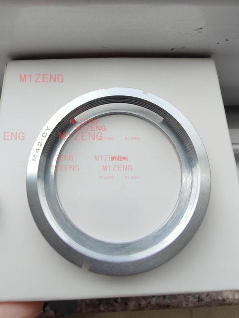 M1ZENG M42-CY Adapterring für M42 42 mm Objektive auf Contax Yashica C/Y CY DSLR-Kameras, Silber - Bild 1