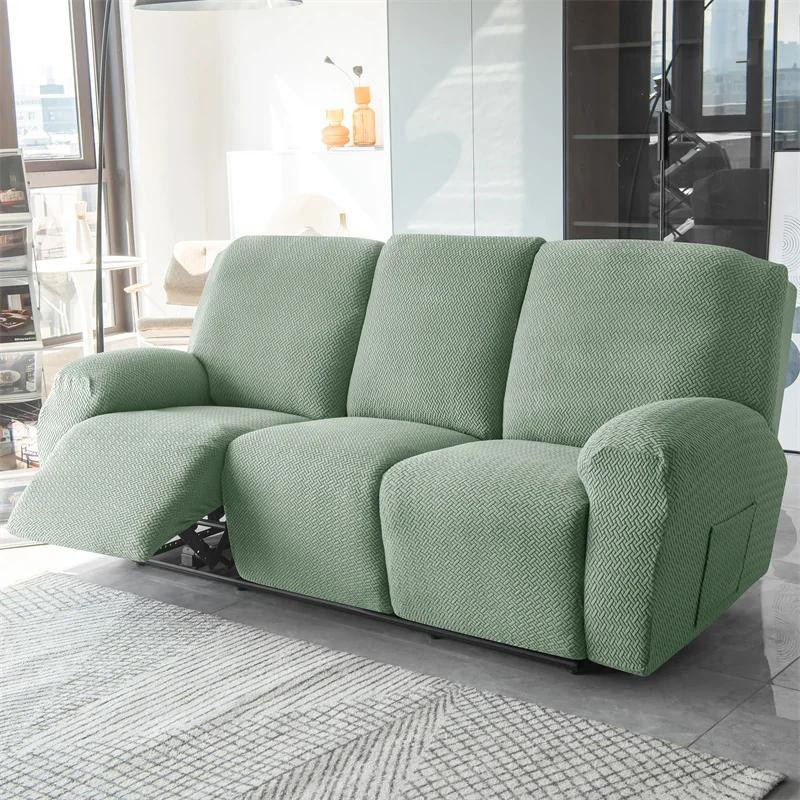Beige Relaxsofa Überzug aus Jacquard Stretch-Material für 1-3 Sitzer von Household supplies MH - Bild 2