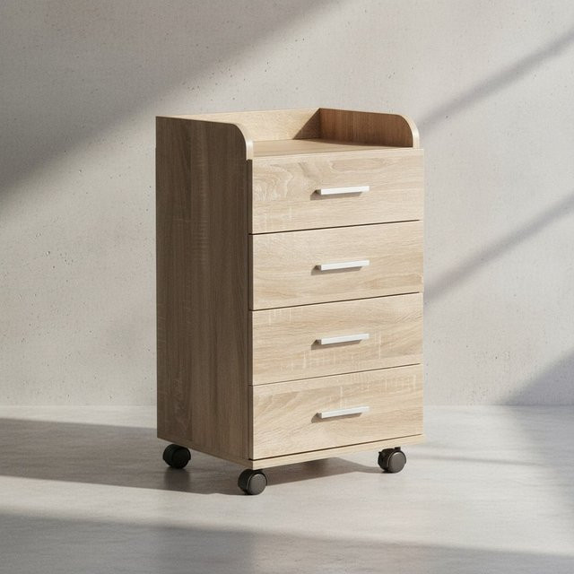 Rollcontainer KADIMA DESIGN ISONZO mit 4 Schubladen und Rollen, B/T/H: 40 x 33 x 71 cm - Bild 1