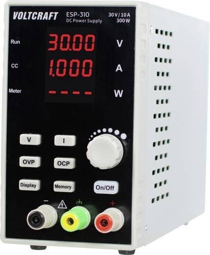 Voltcraft ESP-310 Labornetzgerät in Weiß, einstellbar 0 - 30V / 0 - 10A, 300W mit 4mm Steckanschluss und OVP, 1 Ausgang - Bild 1