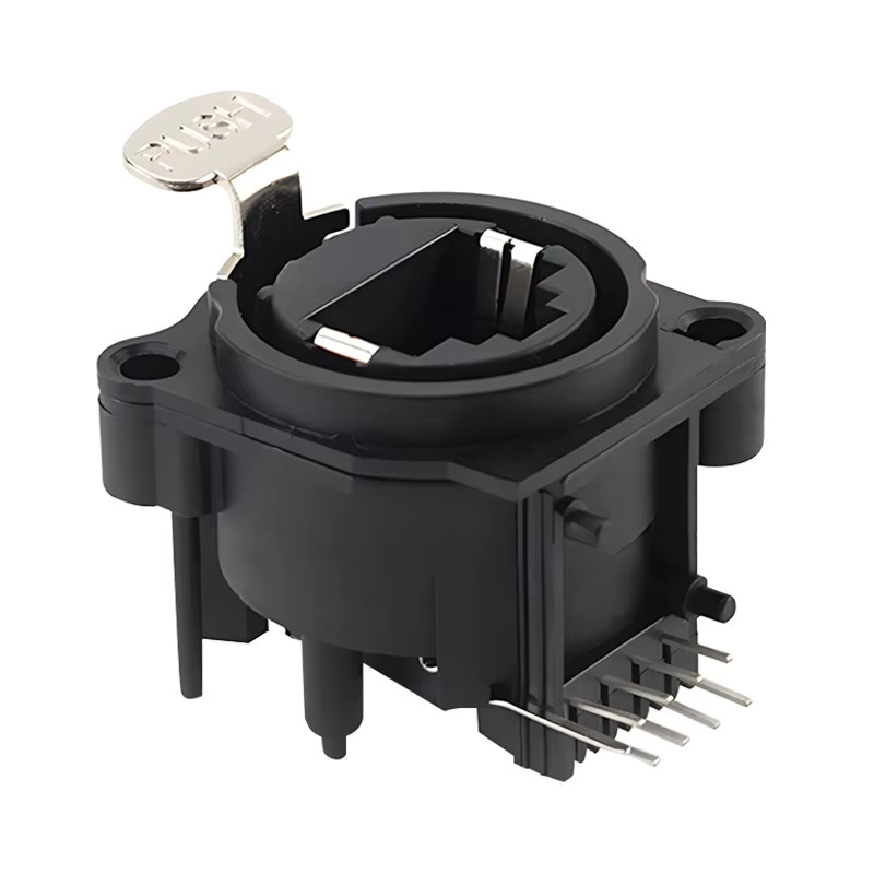 TITAK 10 Stück XLR-Buchsen für Panelmontage mit Druckknopf, schwarze Kunststoff-RJ45 3-Pin Anschlüsse für Lautsprecher - Bild 5