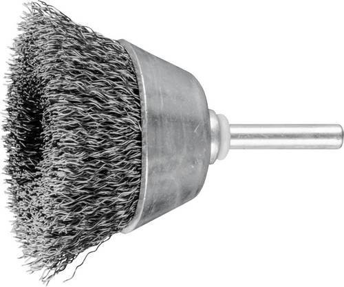 PFERD Topfbürste ungezopft TBU Ø 50mm mit 6mm Schaft und 0,30mm Stahl-Draht in Silber - Bild 1