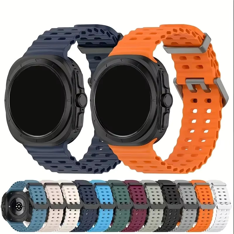 Samsung Uhrenarmband Silikon, blue, Samsung Galaxy Watch Ultra 47mm - Bild 4