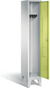 C+P Garderobenschrank Classic in Viridingrün und Lichtgrau mit Garderobenstange und Ablageböden, H x B x T: 185 x 32 x 50 cm - Bild 1