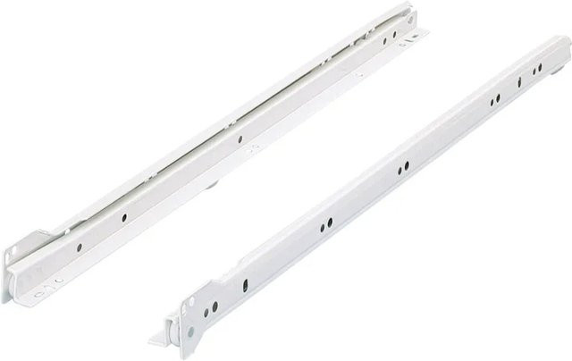 Hettich Rollschubführung Teilauszug Weiß, Länge: 400 mm, Tragkraft: 20 kg - Bild 1