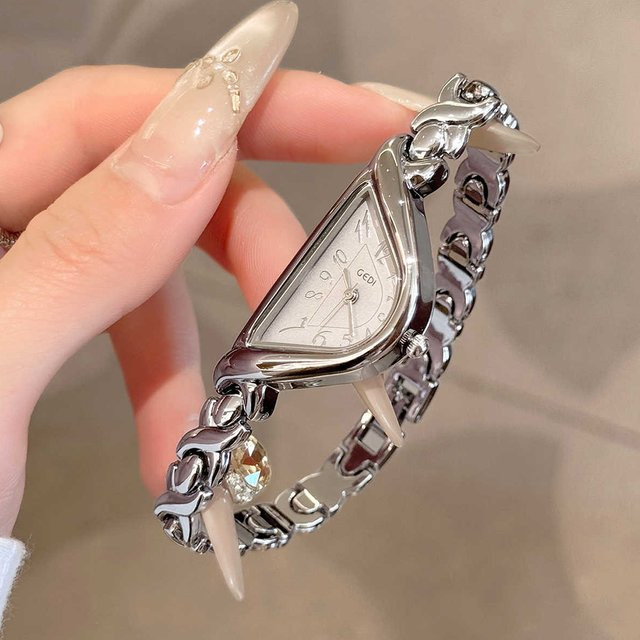 GEDI Armbanduhr, Quarz, Edelstahl, Bicolor, Dreieck, Damen - Bild 1