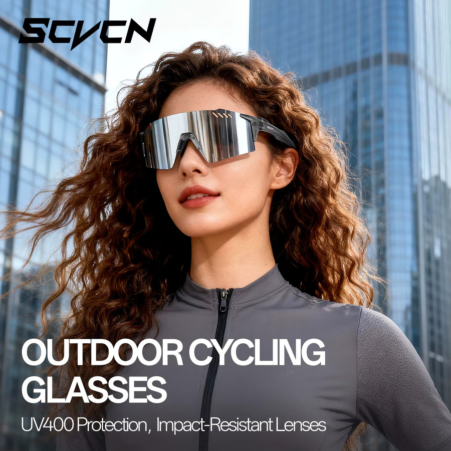 SCVCN Sportsonnenbrille Photochrome, Unisex, Vollrand, Kunststoff - Bild 3