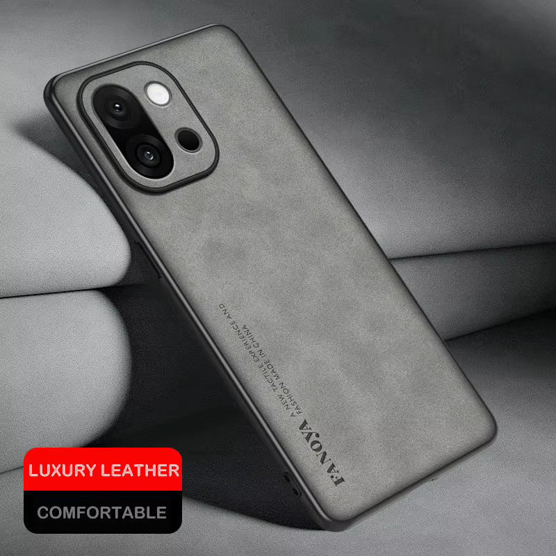 Stoßfeste Lammfell Leder Hülle für OnePlus 15, 13T und 13 in Rot - Bild 3