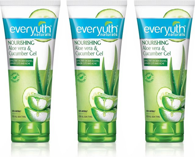 Everyuth Naturals Aloe Vera Gurken Gel, 150g, 3er Pack, Unisex - Bild 1