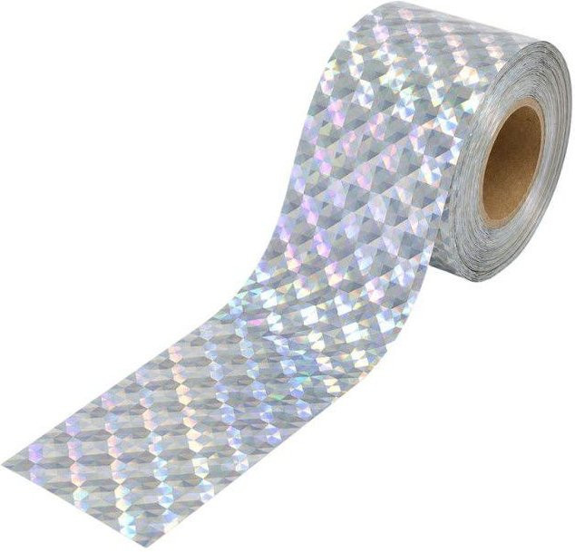 LG-EXPRO Holografisches Vogelschutzband Beidseitig Reflektierend mit Flash-Effekt für Garten und Balkon, Breite: 2,4 cm, Länge: 50 m - Bild 1