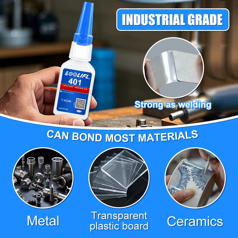 Multifunktionaler 401 Super Glue Klebstoff in Transparent, 20 ml für Metall und Kunststoff - Bild 3