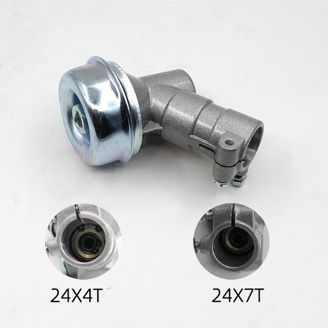 Trimmerkopf Getriebe Getriebewelle 24mm Spline 4T 7T passend für Maruyama Freischneider Reduzierstück in Silber - Bild 1