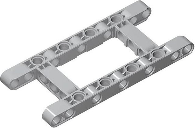 LEGO Zubehör, Konstruktionssteine Hubarm, 10-teiliges Set, grau - Bild 1