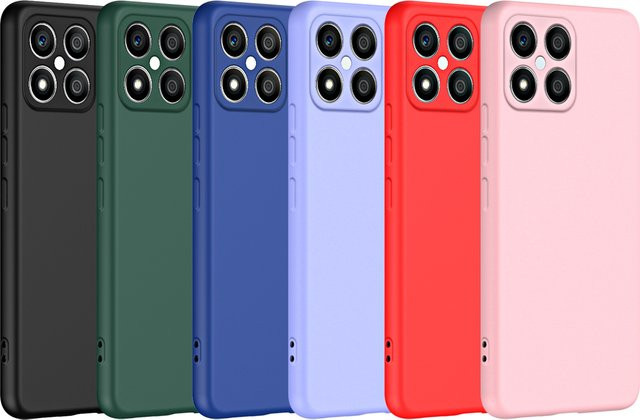 Ricestate Flüssigsilikon Handyhülle für Honor X6 X6s X6A X7 X7A X8 X8A 4G 5G Matte Softcover in Pink - Bild 1