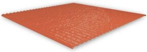 K2 Systems Metallabdeckung SingleHook FLA in Rot, B: 30 cm, H: 26 cm - Bild 1