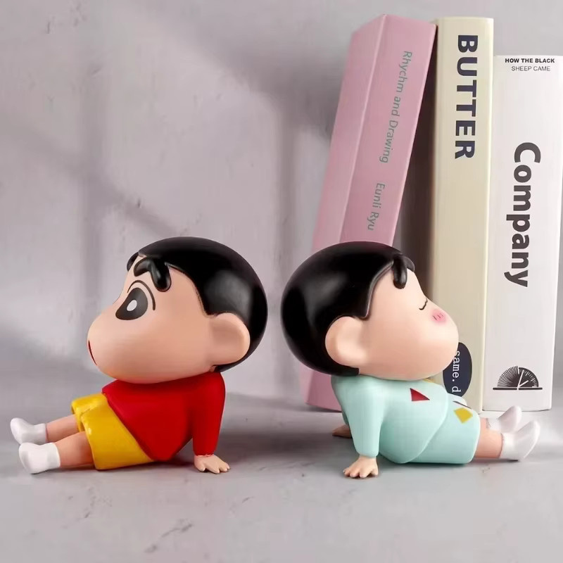 52TOYS Crayon Shin-Chan Anime Figur Telefonhalter Kawaii Desktop Ornament Multicolor - Bild 2