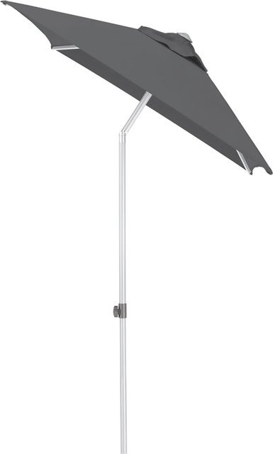 Kettler Marktschirm Easy Push in Anthrazit mit silbernem Aluminiumgestell, UPF 50+, B/T/H: 210 x 150 x 250 cm - Bild 1