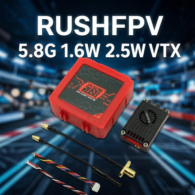 RUSHFPV RUSH MAX SOLO / TANK SOLO 5,8GHz Hochleistungs-VTX mit 2,5W / 1,6W und CNC-Gehäuse für RC FPV Langstrecken-Renndrohnen - Bild 1