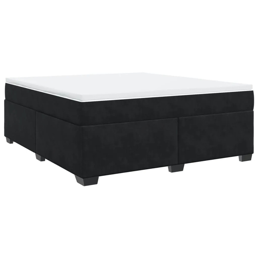 vidaXL Boxspringbett Hybrid mit Matratze und Taschenfederkern, Schwarz, B/T: 180 x 200 cm - Bild 2