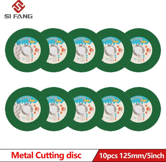 SI FANG Harz-Trennscheiben für Winkelschleifer, 10 Stück, grün, Durchmesser: 125 mm, faserverstärkt für Metall und Edelstahl - Bild 1