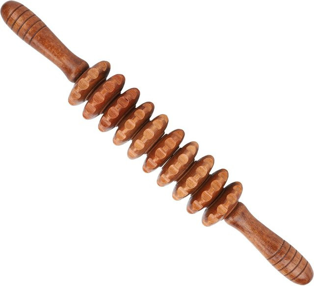 GoolRC Massage Roller Stick aus Holz, Weinrot - Bild 1