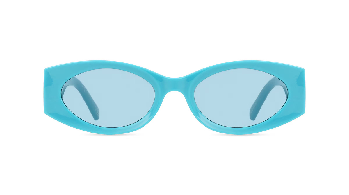 Le Specs MERMAIDEN Sonnenbrille, Vollrand, Oval, Kunststoff, Blau, Damen - Bild 1