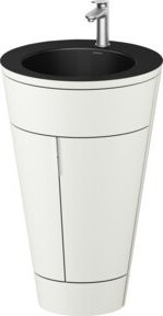 Duravit Waschtischunterschrank Starck 1 c-bonded Set in Schwarz, Bodenstehend, B/T/H: 56 x 86,4 x 60,5 cm - Bild 1