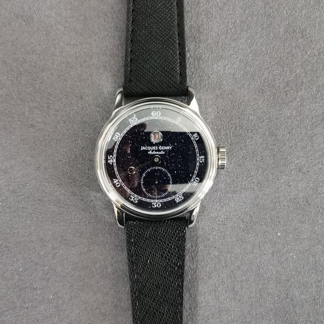 Jacques Genry Armbanduhr Automatik, Edelstahl, 38 mm, blau, Herren - Bild 1