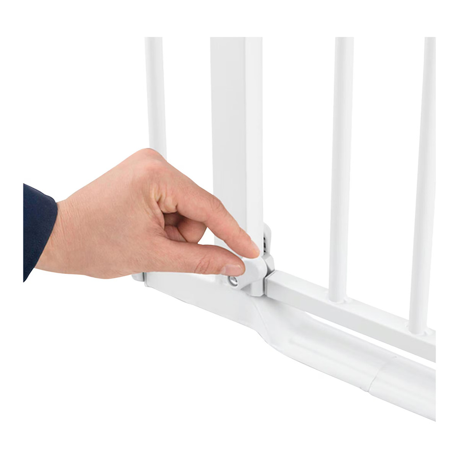 Hauck Tür- und Treppenschutzgitter Clear Step 2 in Weiss mit 21 cm Verlängerung, ohne Bohren, Breite: 96-101 cm - Bild 1